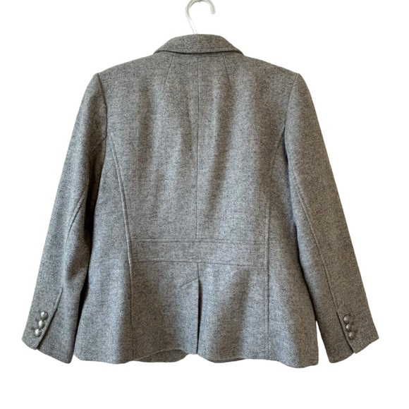 Talbots Women’s Gray Wool Blend Blazer Sz 12P Career Work Mature - Picture 2 of 13